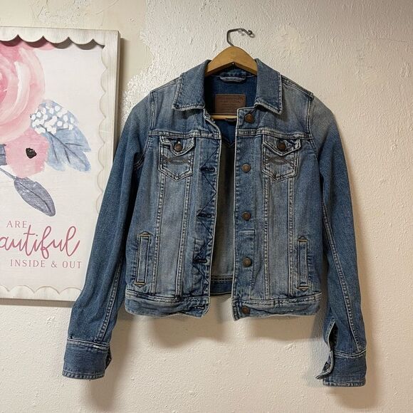 Abercombie & fitch jean  jacket - Picture 1 of 6